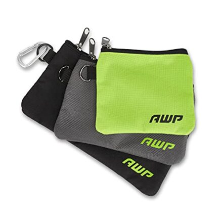 AWP Bolsa de ferramentas de acessórios pacote com 3 | Organização e armazenamento de peças pequenas e fixadores com mosquetão para bolsas de ferramentas/cintos verde/cinza/preto - Webiishop