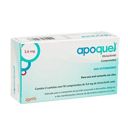 Apoquel 3,6Mg - 20Compr Zoetis Para Cães - Webiishop