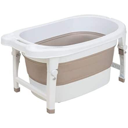 Banheira de Bebe Ofuro Portatil Kiddo Oyster 40L Capuccino - Webiishop