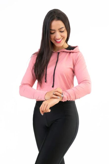 Blusa Blusinha Feminina Cropped Manga Longa - Webiishop