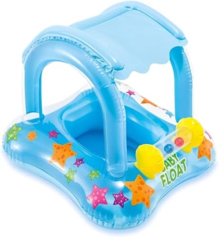 Boia Bote Infantil Bebê Com Cobertura Baby Fralda Piscina Praia Crianças Natação Inflável Premium GAXMARK - Webiishop