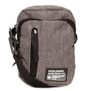 Bolsa Lateral Shoulder Bag Aversion Cinza Mescla Unissex Model Worldwide 0