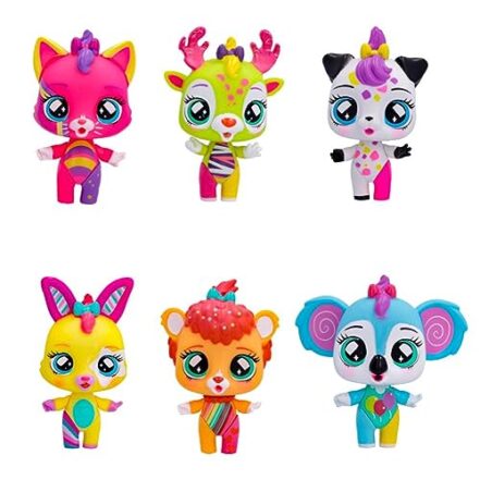 Boneca mini Stella Bubillons - Candide - Ao apertar a cabeça de cada um deles, você terá uma surpresa: eles enchem bexigas com confetes dentro, trazendo uma explosão de alegria para a brincadeira - Webiishop