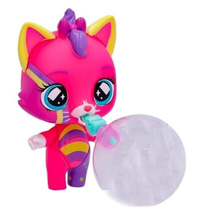 Boneca mini Stella Bubillons - Candide - Ao apertar a cabeça de cada um deles, você terá uma surpresa: eles enchem bexigas com confetes dentro, trazendo uma explosão de alegria para a brincadeira - Webiishop