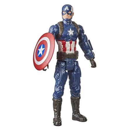 Boneco Marvel Avengers Titan Hero, Figura de 30 cm Vingadores - Capitão América - F1342 - Hasbro, Azul, vermelho e branco - Webiishop