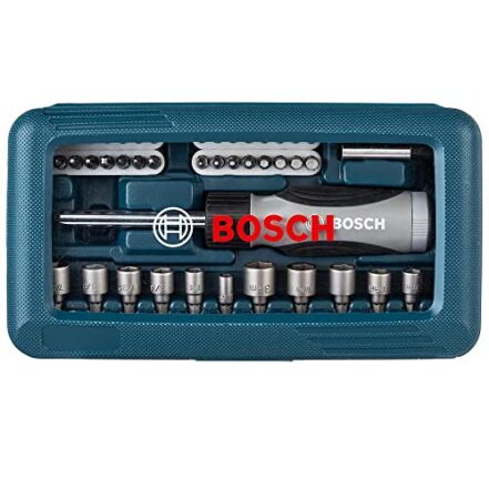 Bosch Kit De Pontas E Soquetes Para Parafusar Com 46 Peças - Webiishop