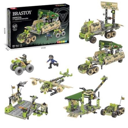 Brastoy Blocos Montar Construção Conjunto de Aprendizagem Brinquedo STEAM Infantil (358 Peças) - Webiishop