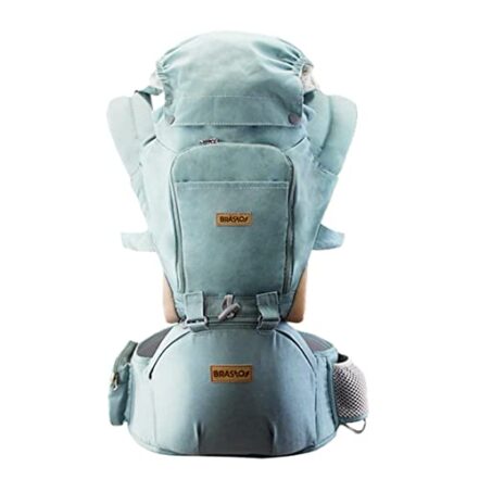 Brastoy Mochilas Canguru Carregador De Bebê Portador Ergonômico 3 Em 1 (Azul Claro) - Webiishop