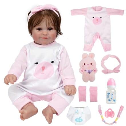 Brastoy Pintada Bebê Reborn Boneca Realistic Silicone Menina Original (48cm Menina) - Webiishop