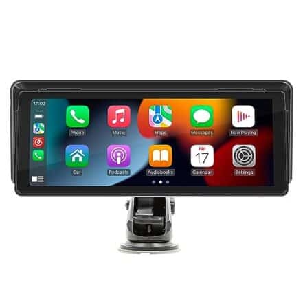 CIADAZ 9,3 polegadas Touchscreen Car Stereo BT MP5 Player Carplay integrado Android Auto Support Transmissor FM/Saída AUX/Link de telefone espelho/Imagem reversa U-Disk/Cartão TF com 2 suporte - Webiishop