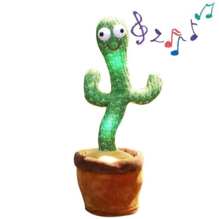 Cacto dançante e falante Brinquedo Repete Grava Pisca Toca Músicas - Webiishop