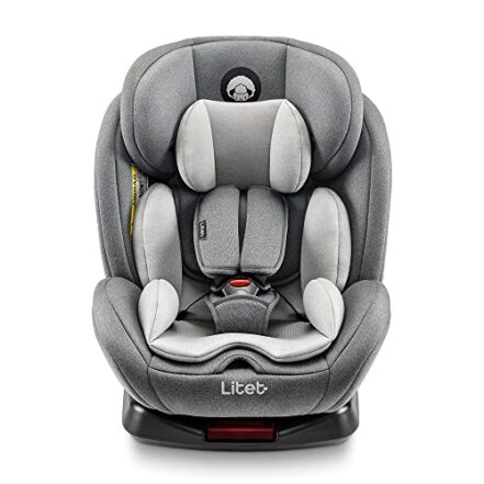 Cadeira Para Auto 0-36 Kgs Isofix Com Rotacao Snugfix Preta e Cinza Litet - BB455 - Webiishop