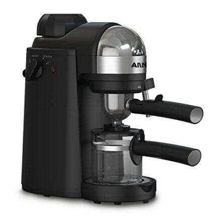 Cafeteira Espresso Arno Mini Espresso Compacta 1000W com acabamento Inox, bico vaporizador para leite e 4 bar de pressão CMME 127v - Webiishop