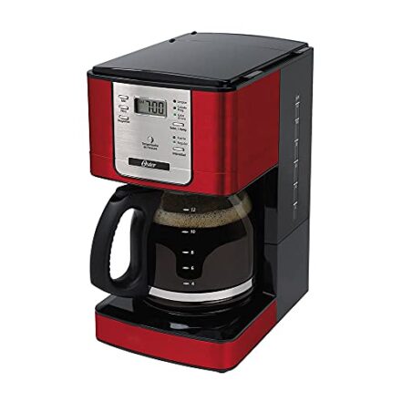 Cafeteira Oster Flavor Programável, 1,5L, 110V, Vermelha/Preto, 1000W, BVSTDC4401RD - Webiishop