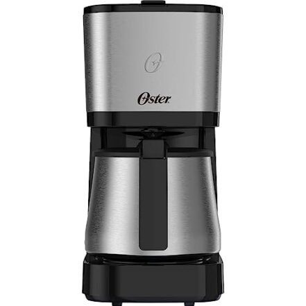 Cafeteira Oster com Jarra Inox, 1,2L, Preta/Inox, 110V, 750W, OCAF650 - Webiishop