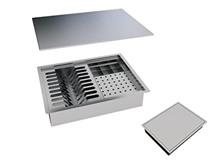 Calha Úmida Canal Equipado Escorredor Louça Inox Embutido - Webiishop