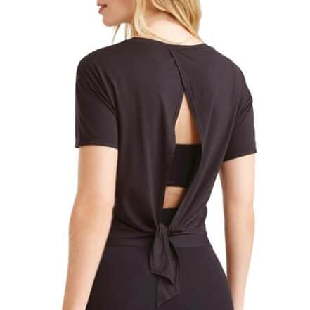 Camiseta Soltinha Com Abertura Costas Cropped Modal Feminino She By Mash - Webiishop