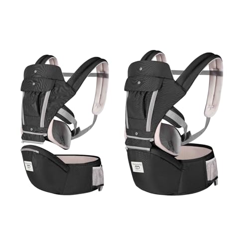 Canguru Ergonômico Bebê 12 Posições Com Assento Preto 3 Em 1 - Webiishop