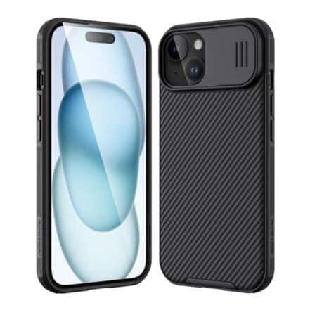 Capa Anti Impacto Nillkin Modelo CamShield Pro Compatível com iPhone 15 (6.1 Pol) (Preto) - Webiishop