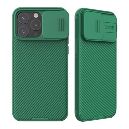 Capa Capinha Anti Impacto Nillkin Camshield Pro Case Para iPhone 15 Pro Tela de 6.1" (Verde) - Webiishop