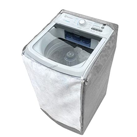 Capa Para Maquina de Lavar Electrolux Led 13 kg 14 kg Ziper Cinza - Webiishop