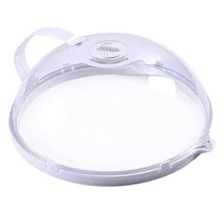 Capa para respingos de micro-ondas, capa transparente, tampa de proteção para placa de micro-ondas com aberturas de vapor ajustáveis mantém o forno de micro-ondas limpo e seguro para lava-louças - Webiishop