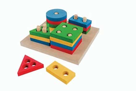 Carlu Brinquedos - Prancha de Seleção Pequena Jogo Educativo, 3+ Anos, 16 Peças, Multicolorido, 1078 - Webiishop