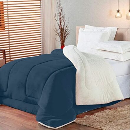 Coberdrom Sherpa/Manta Casal/Queen (Azul) - Webiishop