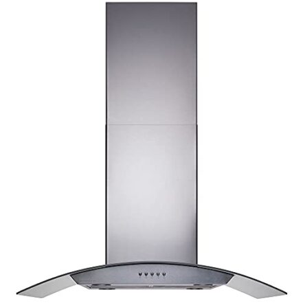 Coifa de Ilha Gourmet 180W, 90cm, Inox e vidro curvo, 110v, Cadence - Webiishop