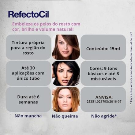 Coloração de Cílios e Sobrancelhas RefectoCil 1.0 Preto - Webiishop