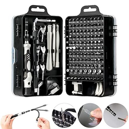 Conjunto De Chave De Fenda Magnética De Precisão 135 Em 1 Multifuncional (Preto) - Webiishop
