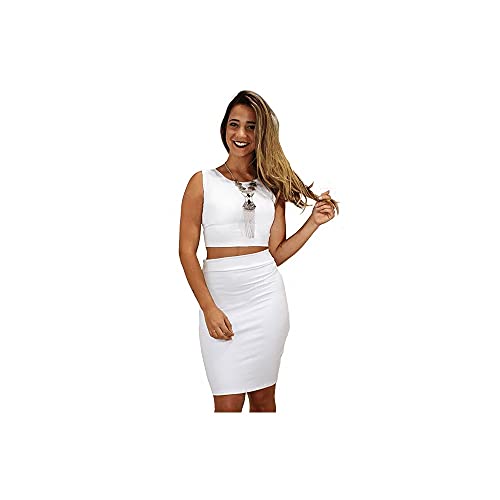 Conjunto Feminino Cropped e Saia Tubinho - Webiishop