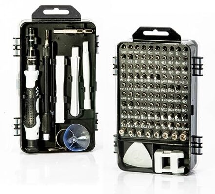 Conjunto de Chaves de Fenda de Precisão 115 em1 Kit Reparo para Celular Laptop PC, Câmera Console de Jogos Óculos Ferramenta Profissional - Webiishop