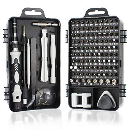 Conjunto de minichaves de fenda de precisão, 115 em 1, ferramentas de reparo profissional com chave magnética para celular, computador, notebook, relógio, PS4 e outros usos diário/profissional - Webiishop