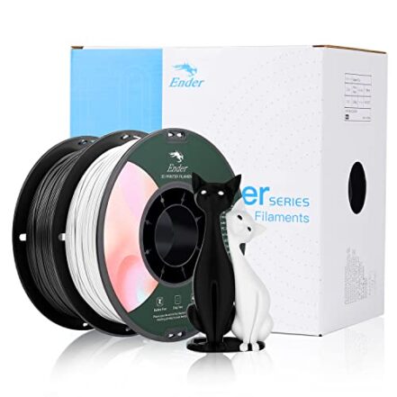 Creality 3D Oficial Pacote 1 1 Filamento PLA Preto 1 Branco 1,75 mm 1 kg 1 kg Acessórios para Impressora 3D Filamento 1 kg Carretel para Todas as Impressoras 3D FDM - Webiishop
