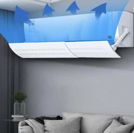 Defletor Ar Condicionado CLINK Direcionador de Saida de Vento Com Regulagem e Ajuste de Ângulo Ajustavel Até 100CM Ar Split - Webiishop