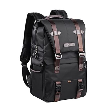 Domary Mochila para câmera Bolsa de armazenamento de fotografia lateral aberta disponível para laptop de 15,6 pol. Com capa à prova de chuva Tiras de captura de tripé para SLR DSLR preto - Webiishop