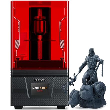 ELEGOO Impressora 3D Mars 4 DLP, Impressora 3D de Resina para Desktop com Impressão Ultra-Silenciosa, Vida Útil de Mais de 20.000 Horas, Tamanho de Impressão de 132,8 X 74,7 X 150 mm³ - Webiishop