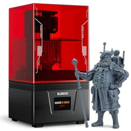 ELEGOO Impressora 3D de resina Mars 4 Max MSLA, LCD Monocromático 6K de 9,1”, Ventiladores Duplos de Resfriamento, Modos de Impressão Variados, Tamanho de Impressão de 7,71X4,81X5,9 Pol³ - Webiishop
