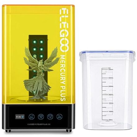 ELEGOO Mercury Plus 2 em 1 Estação de Lavagem e Cura V2.0 para Modelos Impressos em 3D LCD/DLP/SLA Mars Photon S Photon Mono, caixa de cura UV de resina com mesa giratória giratória - Webiishop