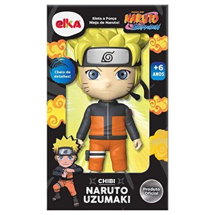 Elka Boneco Naruto Uzumaki Chibi - Naruto Shippuden, Boneco laranja c/preto cabelo amarelo - Webiishop