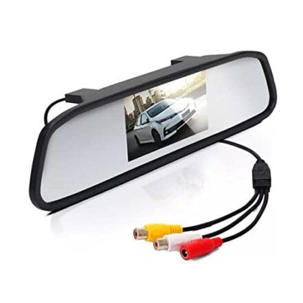 Espelho Retrovisor Monitor Para Câmera De Ré Tela 4.3 LCD Visor Automotivo Carro Van Extrema Definição Áudio Vídeo PREMIUM ONYK - Webiishop