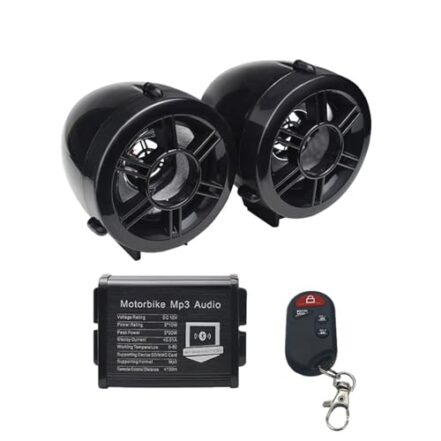 FULYA Alto-falantes estéreo para motocicleta, Alto-falante estéreo para áudio de motocicleta | Sistema de áudio modificado para guiador de motocicleta - Alto-falantes de motocicleta com luzes LED - Webiishop