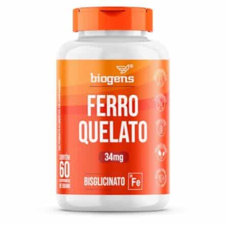 Ferro Quelato Bisglicinato 34mg, 60 Comprimidos, Biogens - Webiishop