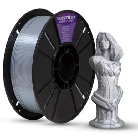 Filamento PLA Aluminio V-Silk Premium 1kg, 1.75Mm, Para Impressoras 3D - Voolt3D - Webiishop