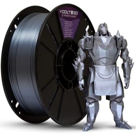 Filamento PLA Inox V-Silk Premium 1kg, 1.75Mm, Para Impressoras 3D - Voolt3D - Webiishop