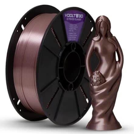 Filamento PLA Rosé Gold V-Silk Premium 1kg, 1.75Mm, Para Impressoras 3D - Voolt3D - Webiishop