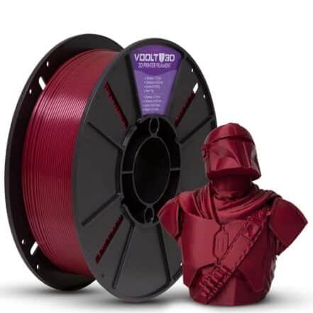 Filamento PLA Vermelho Marsala Premium 1Kg, 1,75mm, Para Impressora 3D - Voolt3D - Webiishop