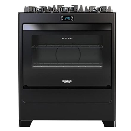 Fogão 5 Bocas Preto com Mesa de Vidro e Timer Digital Dako Supreme Black Glass Bivolt - Webiishop