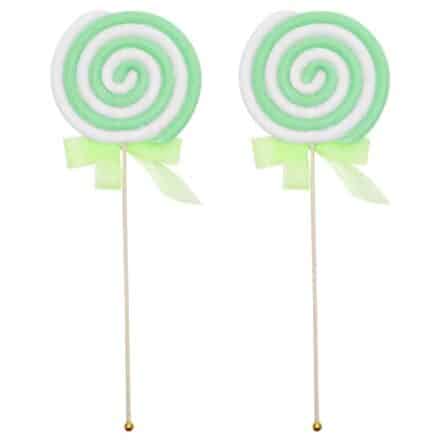 Gadpiparty 2 peças grandes simulação pirulito adereços pirulito modelo de pirulito grande enfeites de doces adereços de fotografia para artigos de festa de aniversário de casamento verde - Webiishop
